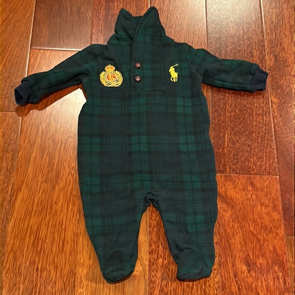 Ralph Lauren Other - Ralph Lauren Black Watch Plaid 3M Onesie w/ feet Made for Ralph Lauren Europe